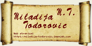Miladija Todorović vizit kartica